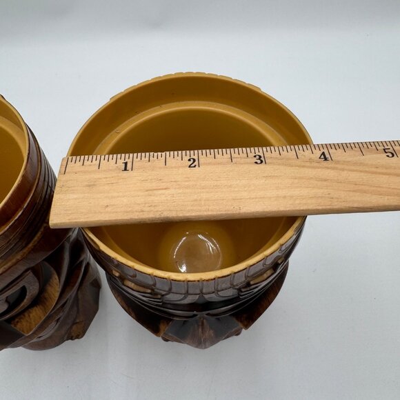 Universal Studios Tiki Mug Cup Tall Plastic Brown souvenir Whirly-DrinkWorks! Se - Picture 12 of 12